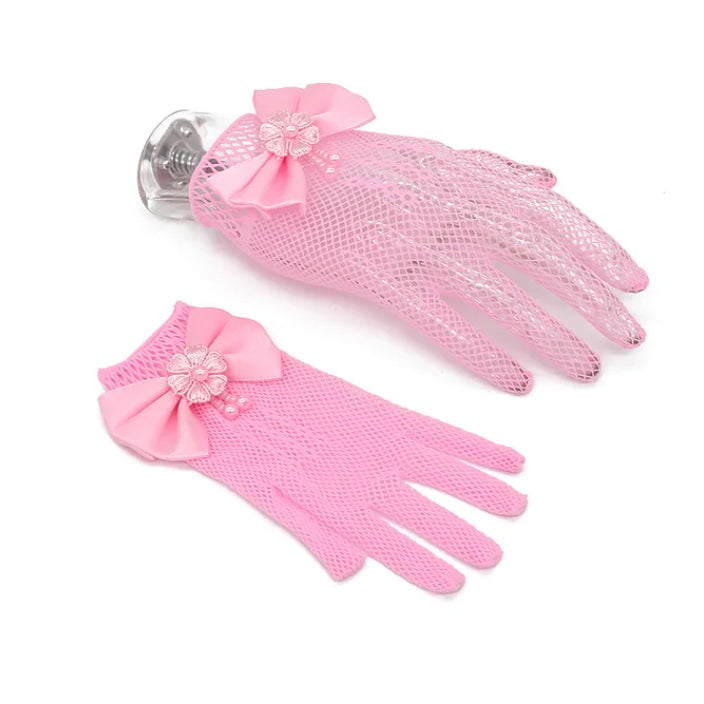 Ready Stock Princess Kids Girl Glove Event Party Various Design Mesh