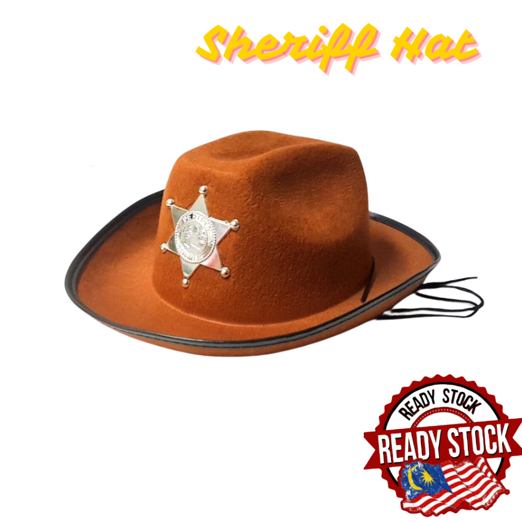 [SK Shoppe] Ready Stock Cowboy Hat Suede Look Wild West Fancy Dress Men Lady Cowgirl Unisex Hat