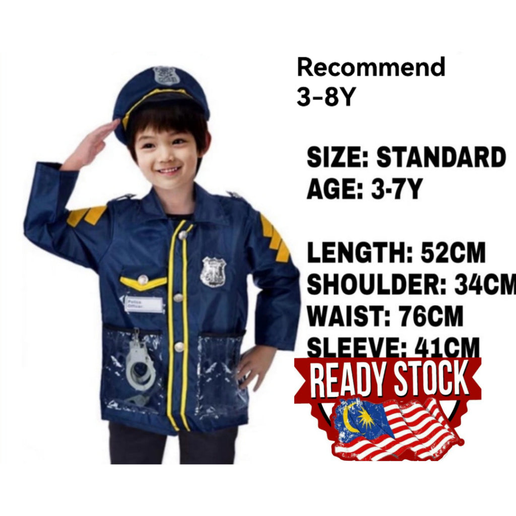 [SK Shoppe] Costume Occupation Kids Unisex [Free Size] (Doctor,Worker,Nurse,Air Stewardess,Police,Firefighter,Navy,Pilot