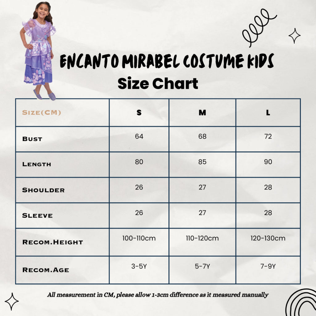 NEW Encanto Mirabel Cosplay Mirabel Kids Costume Event Party Halloween