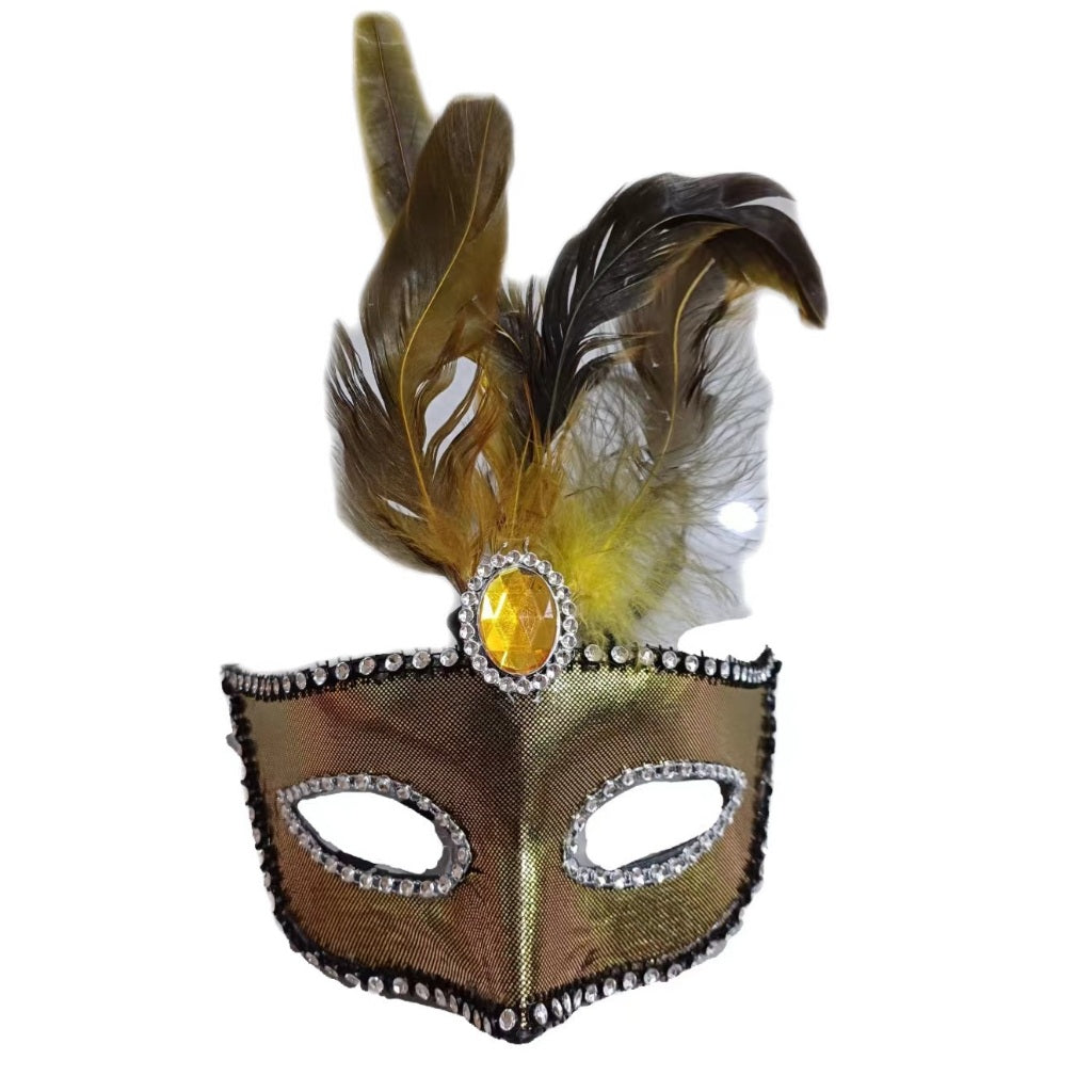 Halloween Costume Fancy Roman Gladiator Masked Ball Masquerade Eye Mask Feather Mask