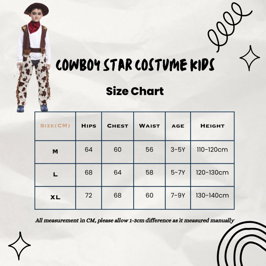 Western Cowboy Toystory Costume Cosplay Cartoon Toddler Cowboy Costume Halloween Birthday西方牛仔 Malaysia Ready Stock