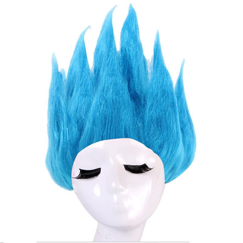 Kids Anime Football Fan Wig Cheap African Clown Wig Party Synthetic Halloween Carnival Hair Wednesday Goku Mermaid