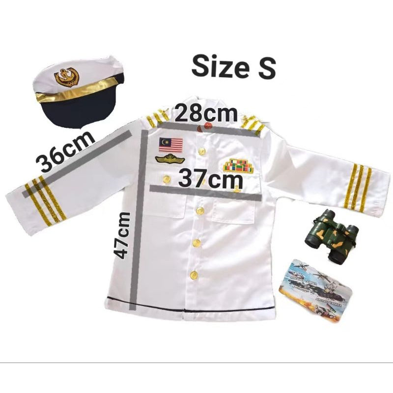 [SK Shoppe] Costume Occupation Kids Unisex [Free Size] (Doctor,Worker,Nurse,Air Stewardess,Police,Firefighter,Navy,Pilot