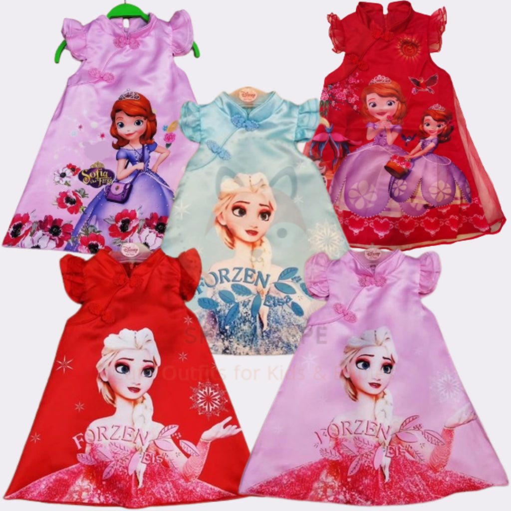 CNY Cartoon Dress (Cheongsam Style) Pony Sofia