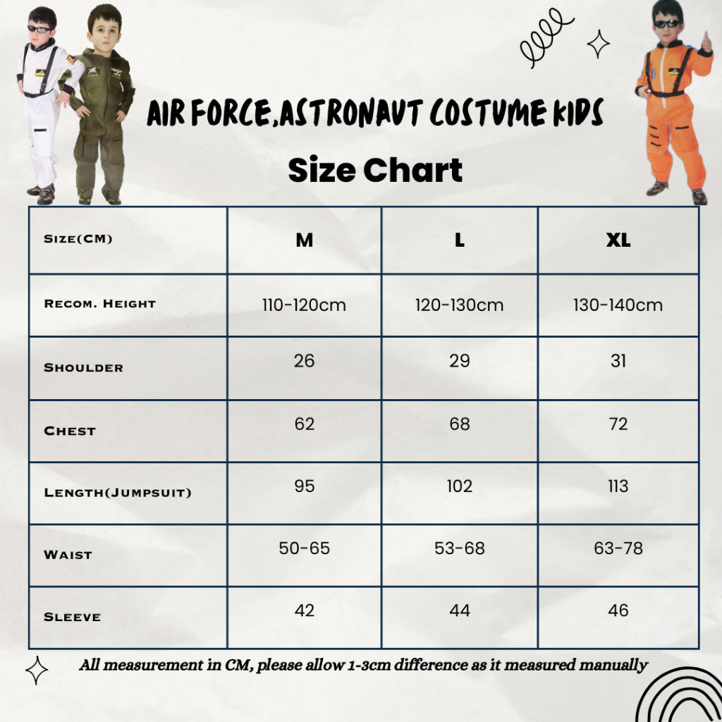 Kids Occupation Costumes Baju Cita-cita Budak[Doctor,Surgeon,Astronaut,Fireman,Police,Soldier,Racer,Chef,SWAT]