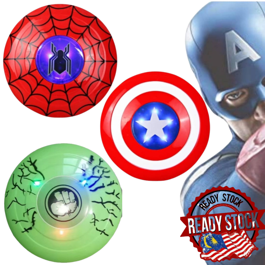 LED Light with Sound Spider Hullk Ultra Captain Shields Kids Dress Up Halloween Cosplay Props Party Event