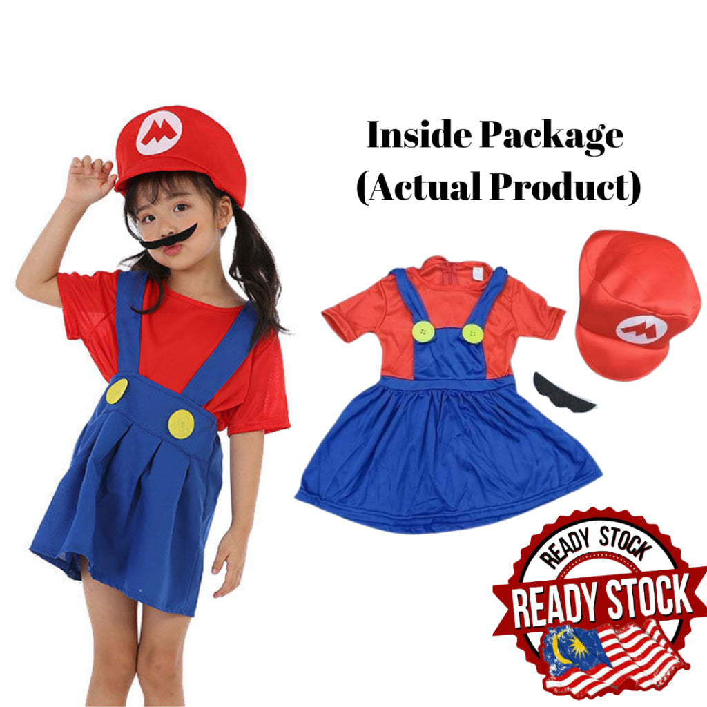 Kids & Adults Super Mario Costumes Halloween Party MARIO & LUIGI Cosplay Jumpsuits Performance Cosplay Event Party