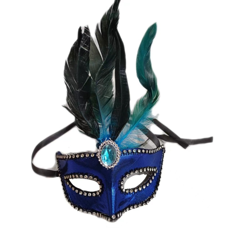 Halloween Costume Fancy Roman Gladiator Masked Ball Masquerade Eye Mask Feather Mask