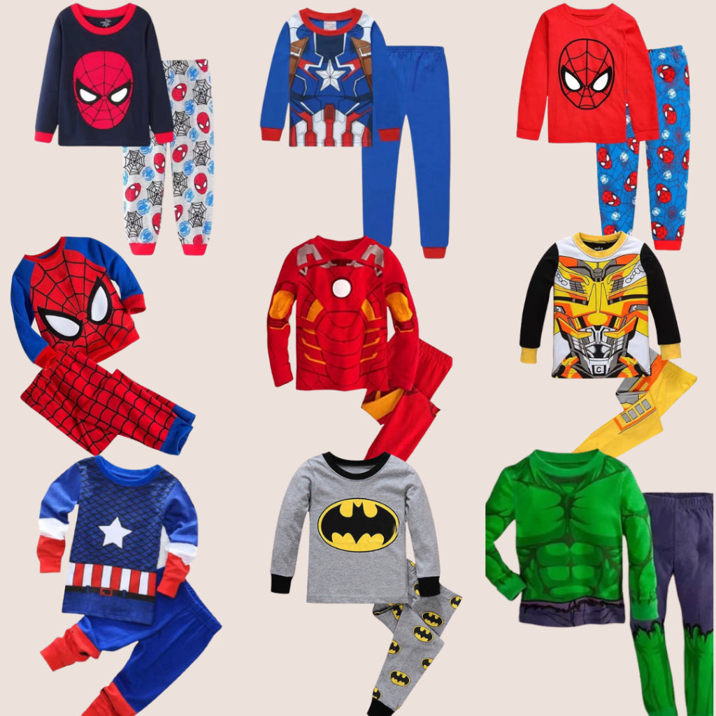 [Ready Stock] (1yrs-6yrs) Kids cotton pajamas long-sleeved shirt + long-sleeved pants Baju Tidur Kanak