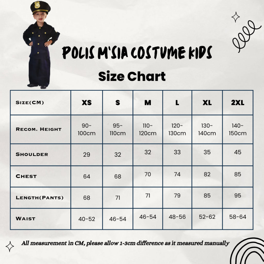 Costume Occupation (Sizes)[Doctor,AirForce,Pollice,Soldier,Navy,Nurse,Lawyer,Fireman,Pilot]