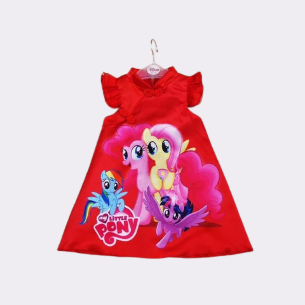 CNY Cartoon Dress (Cheongsam Style) Pony Sofia