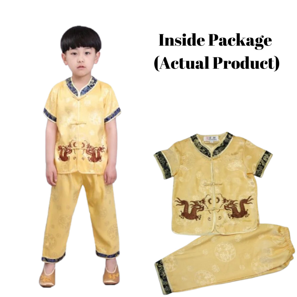 Kids Chinese Style Tang Suit Boy Pants Children Red Hanfu Zhongsam Dress Oriental Traditional Outfit cosplay costume