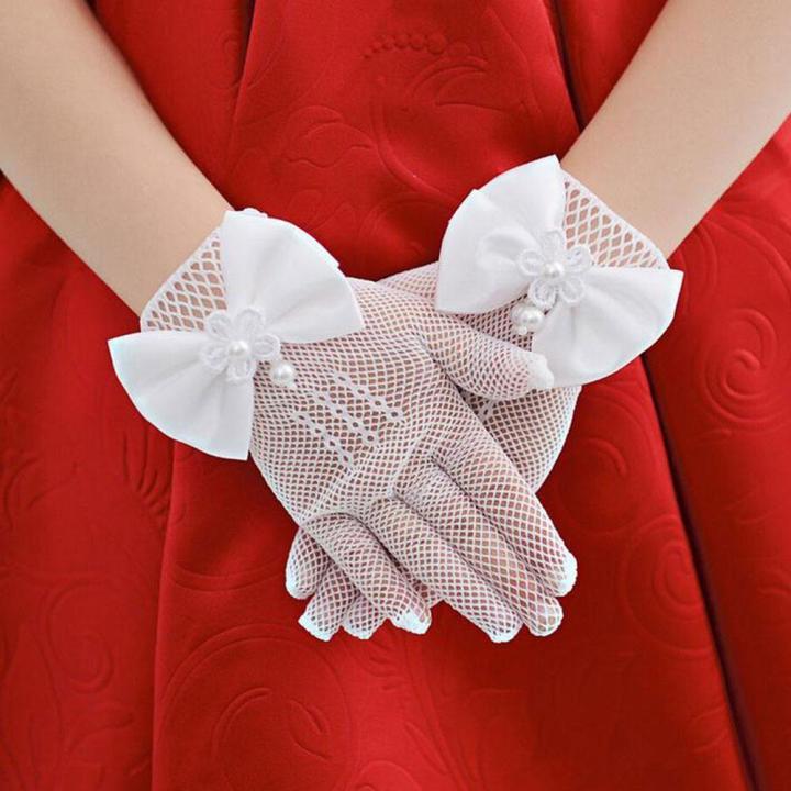 Ready Stock Princess Kids Girl Glove Event Party Various Design Mesh