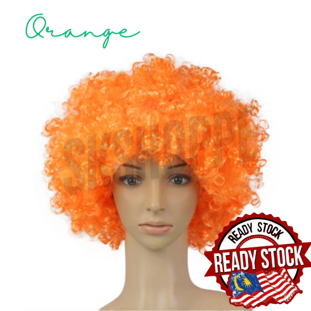 Kids Anime Football Fan Wig Cheap African Clown Wig Party Synthetic Halloween Carnival Hair Wednesday Goku Mermaid