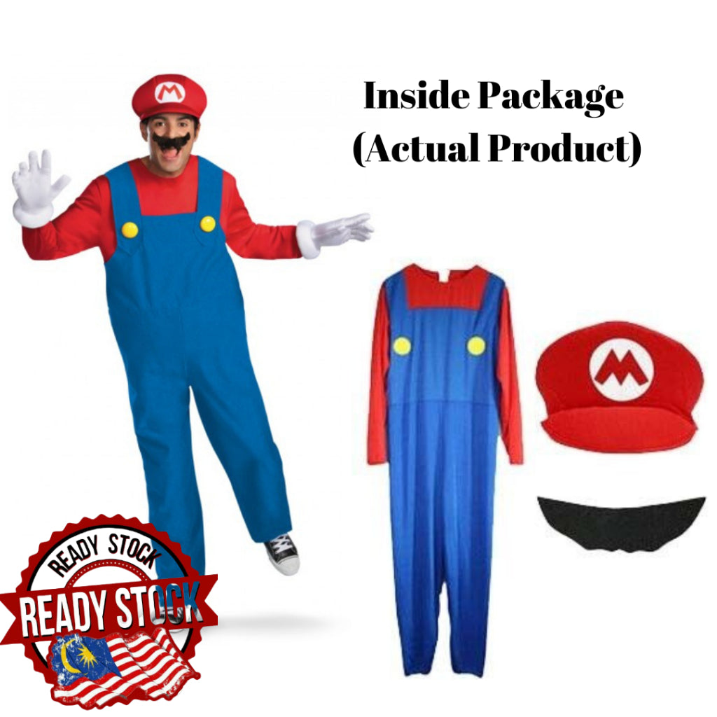 Kids & Adults Super Mario Costumes Halloween Party MARIO & LUIGI Cosplay Jumpsuits Performance Cosplay Event Party