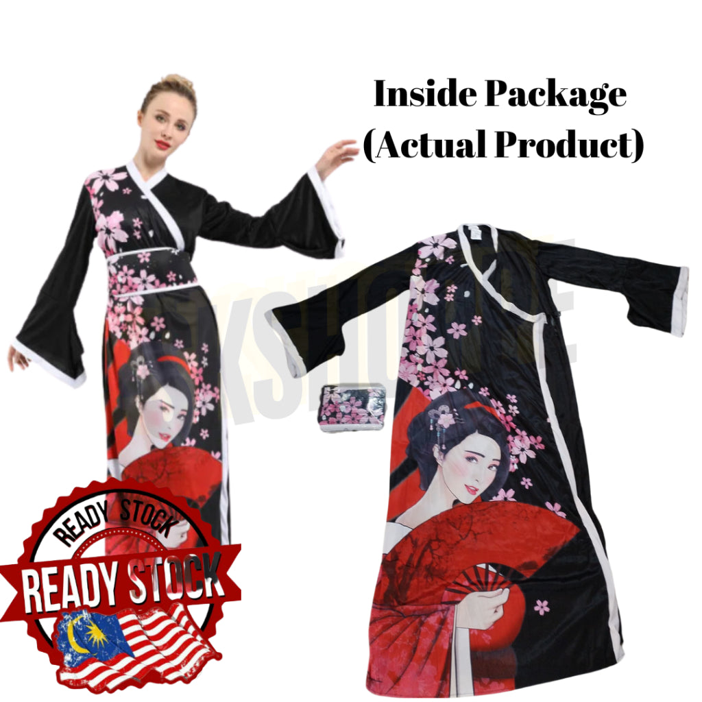 New Kids & Adults Kimono Print Bathrobe Girl Women Princess Dress Show Dress Cute Bow robe set