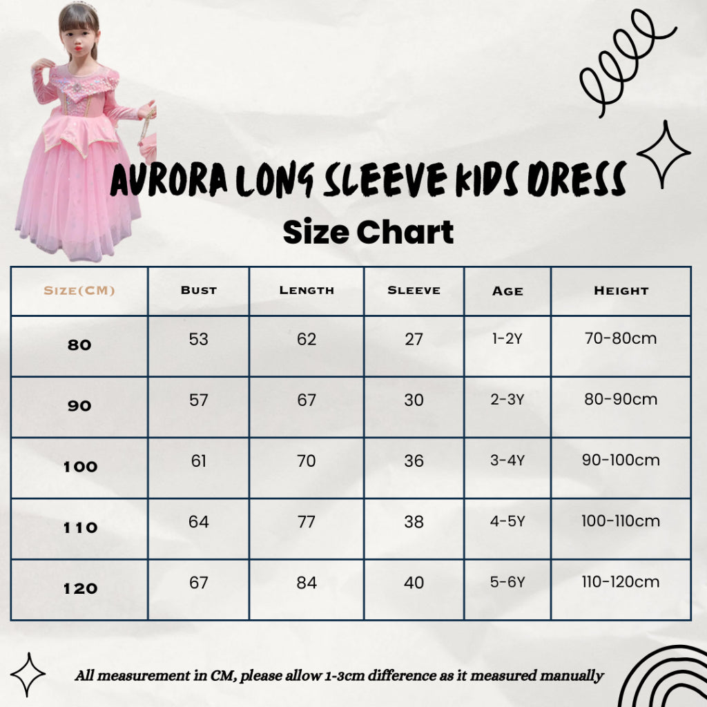 Sleeping Beauty Princess Dress Aurora Costume Girls Costumes Birthday Party Dress up for Girls Cosplay Offshoulder