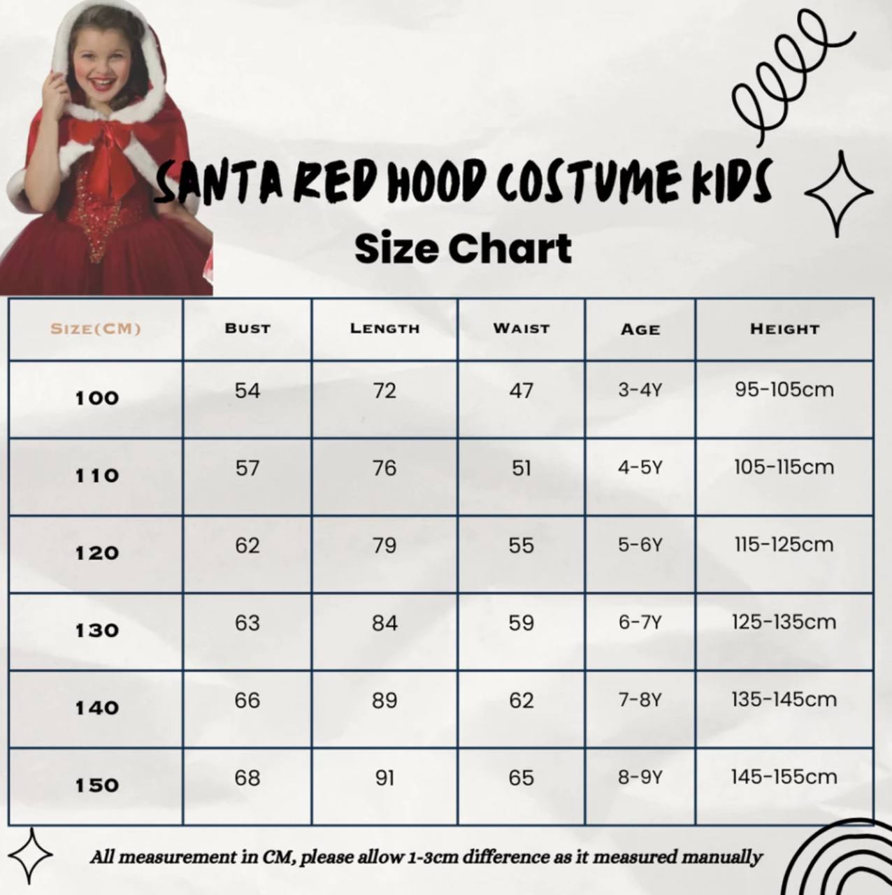 Christmas Costume Santa Girl Cosplay Kids Costume Event Party Holiday Festival