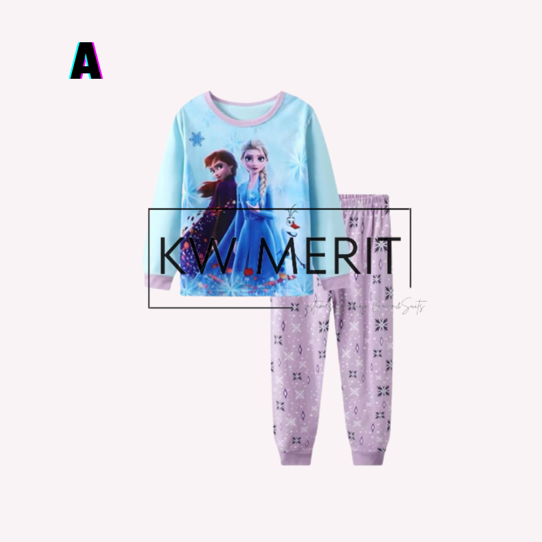 Kids cotton pajamas long-sleeved shirt + long-sleeved pants (Pt. 1)