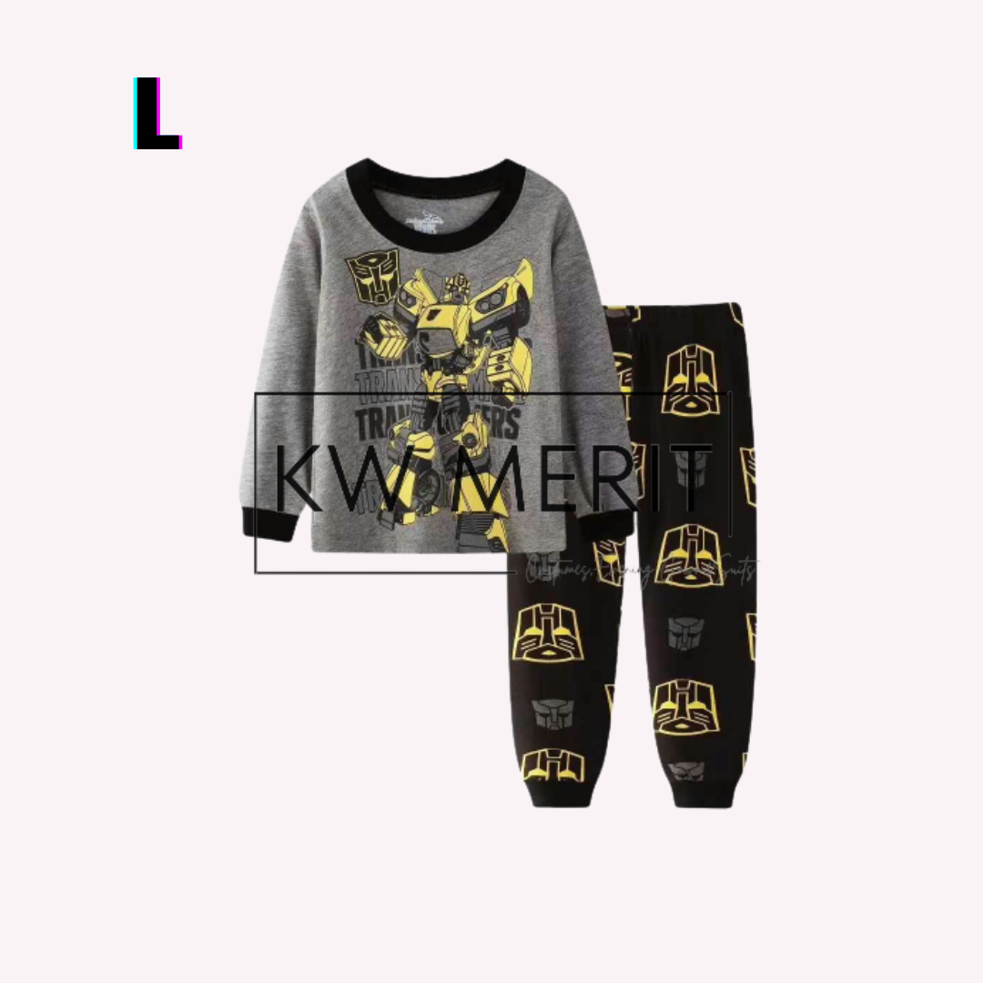 Kids cotton pajamas long-sleeved shirt + long-sleeved pants (Pt. 1)