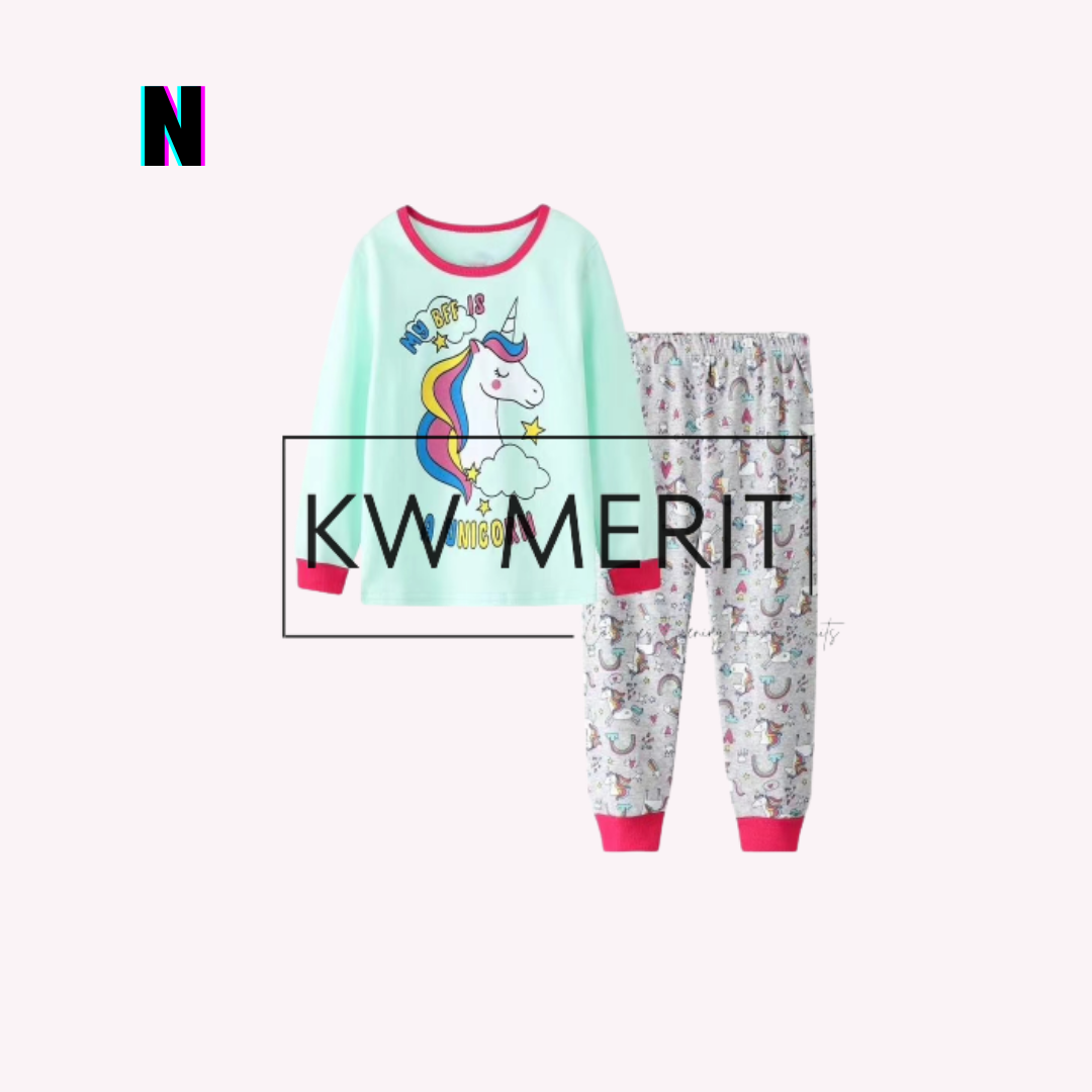 Kids cotton pajamas long-sleeved shirt + long-sleeved pants (Pt. 1)