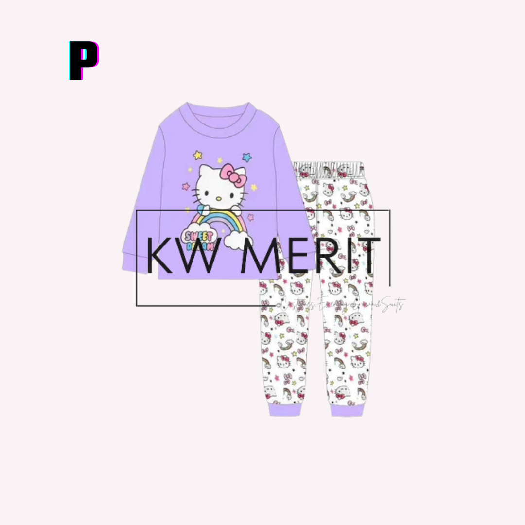 Kids cotton pajamas long-sleeved shirt + long-sleeved pants (Pt. 2)