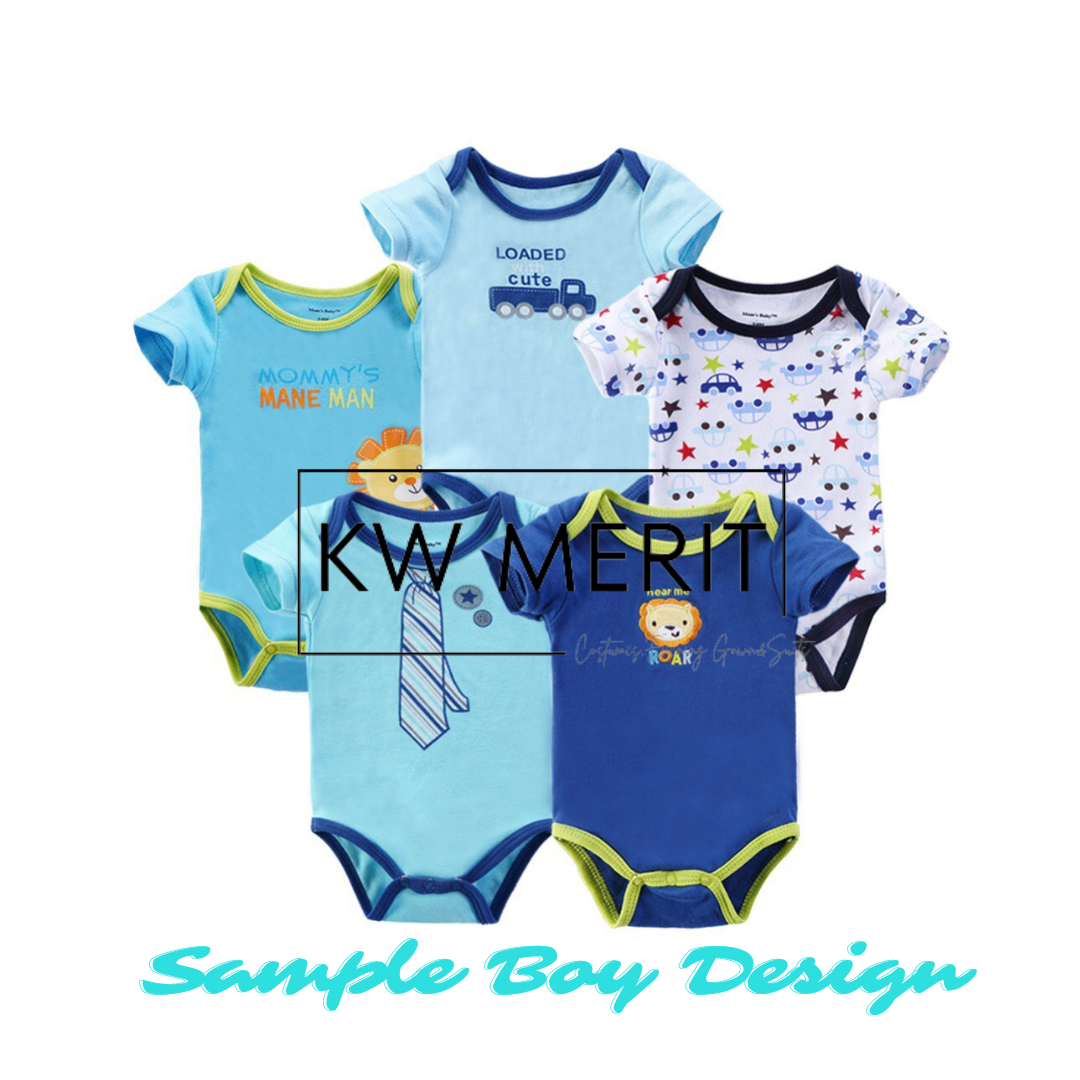 [Kiddiony] Baby Rompers 5pcs Set