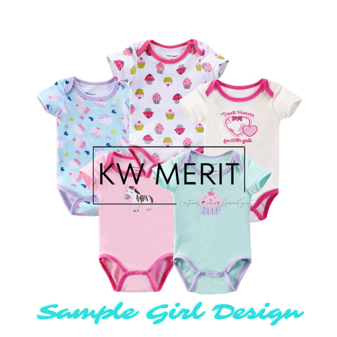 [Kiddiony] Baby Rompers 5pcs Set