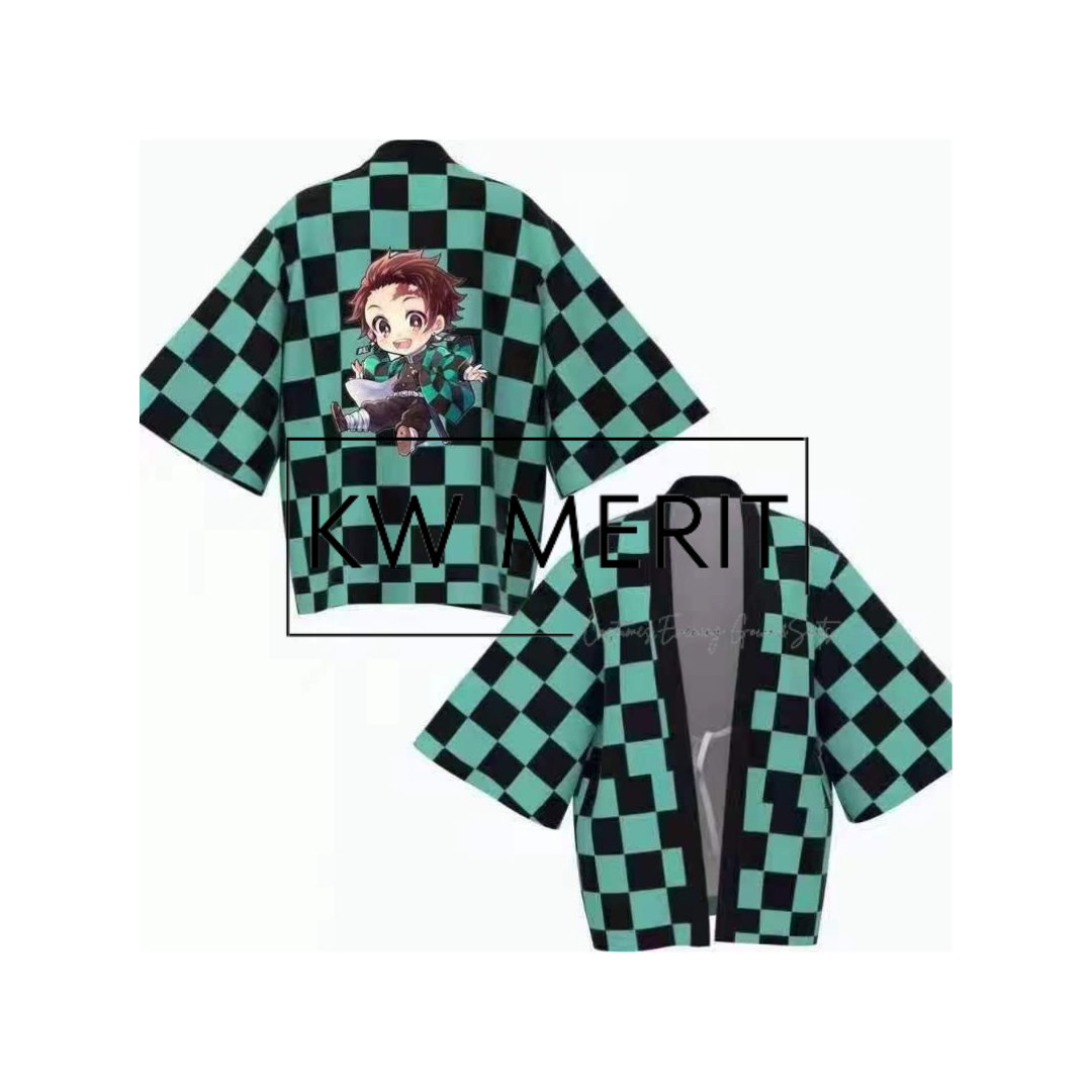 Costume Anime Kids Haori (Tanjiro)