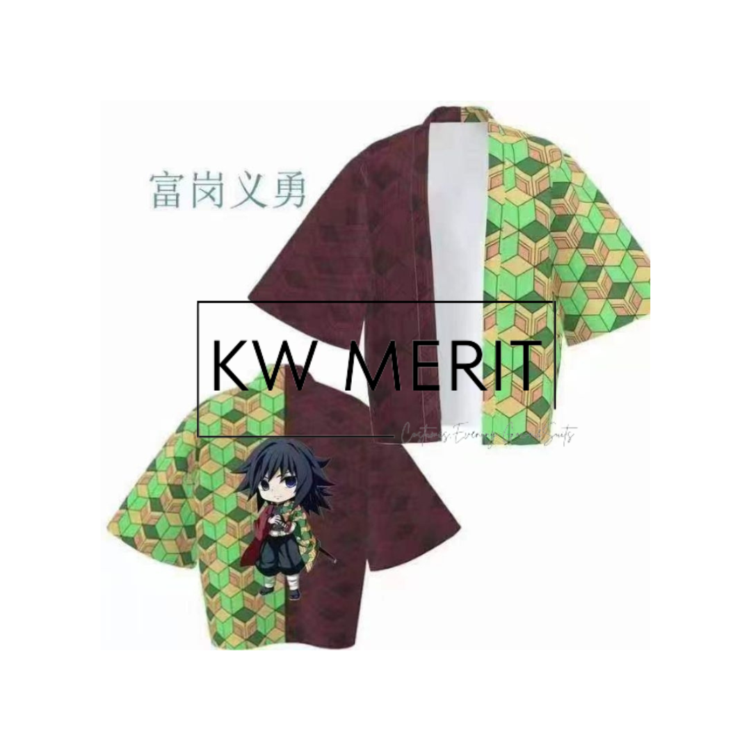 Costume Anime Kids Haori (Tanjiro)