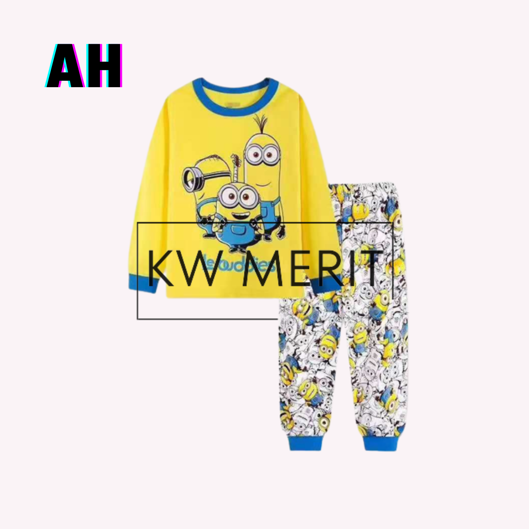 Kids cotton pajamas long-sleeved shirt + long-sleeved pants (Pt. 3)